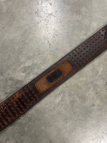 00s Vintage Oakley Leather Belt Brown / Gold