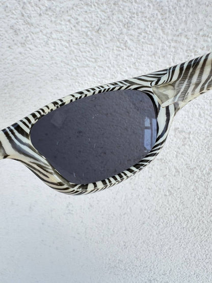 1997 Vintage Oakley Fives White Tiger / Black Iridium Sunglasses