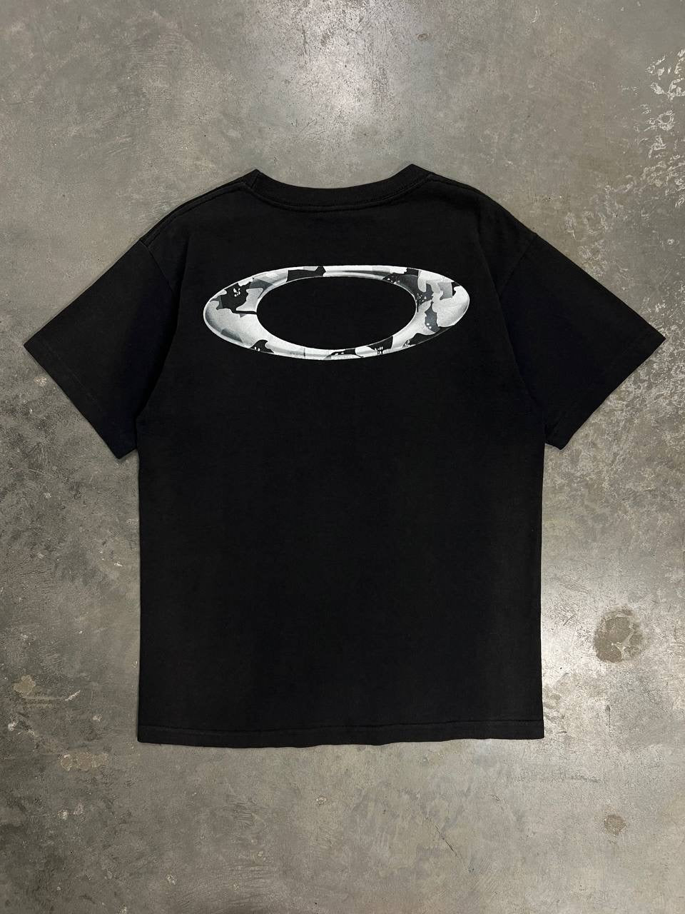 90s Vintage Oakley Software Mad Science White Camo T-Shirt