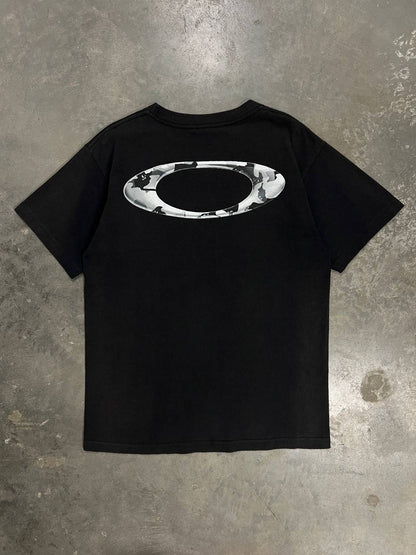 90s Vintage Oakley Software Mad Science White Camo T-Shirt