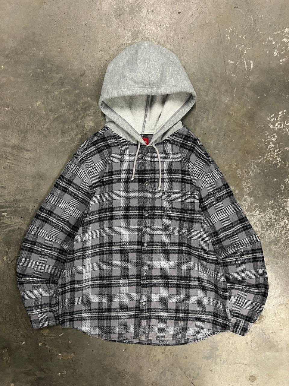 SS18 Supreme Hooded Flannel Plaid Shirt