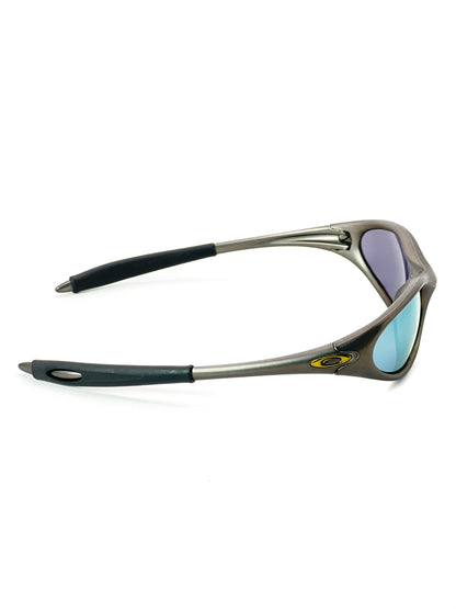 1998 Vintage Oakley Minute FMJ Gunmetal / Emerald Iridium Sunglasses