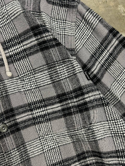 SS18 Supreme Hooded Flannel Plaid Shirt