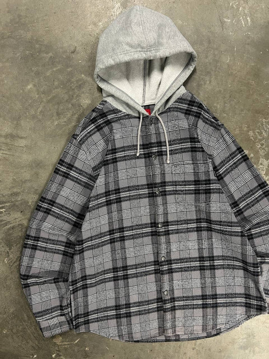 SS18 Supreme Hooded Flannel Plaid Shirt