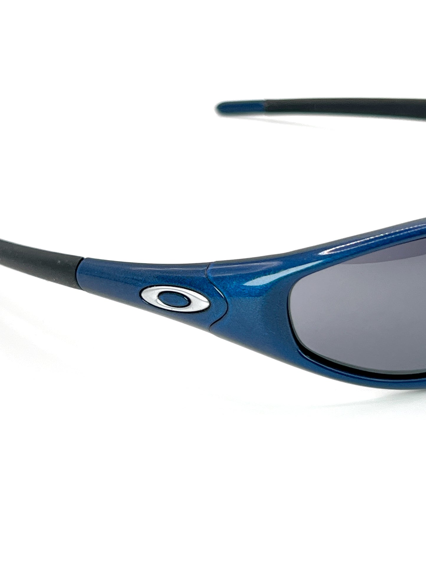 1999 Vintage Oakley Straight Jacket Blue / Black Iridium Sunglasses
