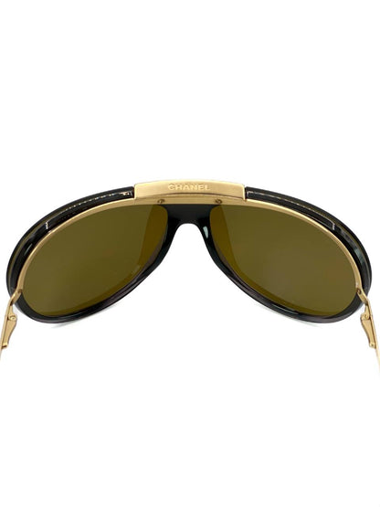 Vintage Chanel 6006 Brown / Gold Mask Sunglasses