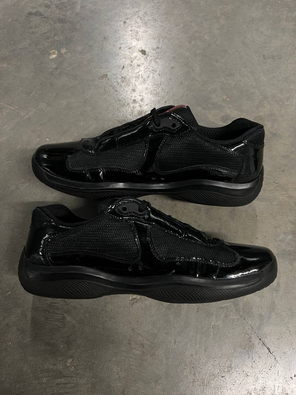 Vintage Prada American Cups Black Gloss Shoes