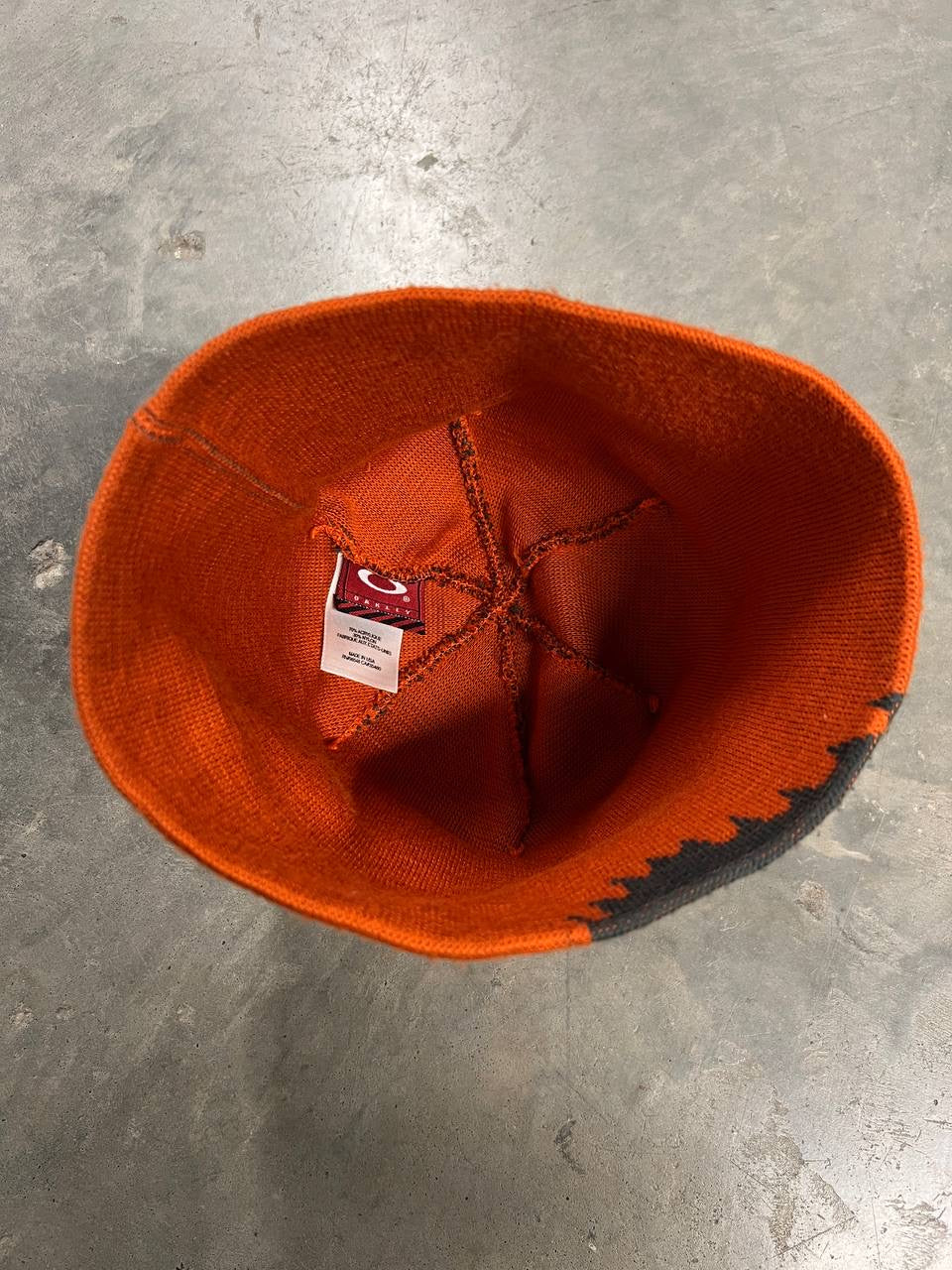 00s Vintage Oakley Static Beanie Hat
