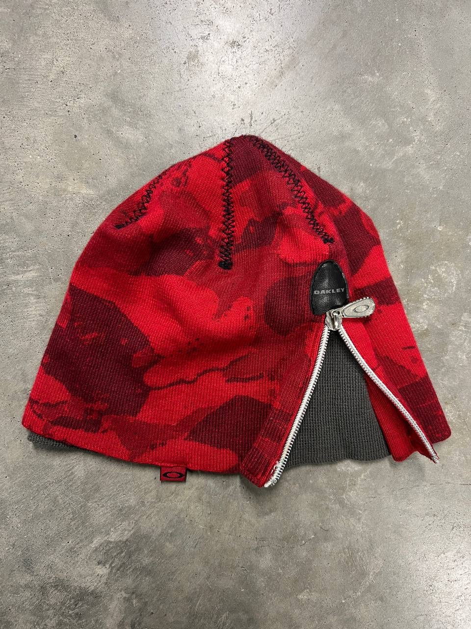 00s Vintage Oakley Double Layer Camo Beanie Hat