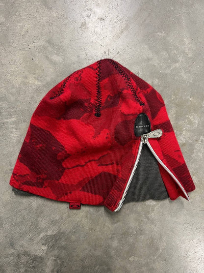 00s Vintage Oakley Double Layer Camo Beanie Hat