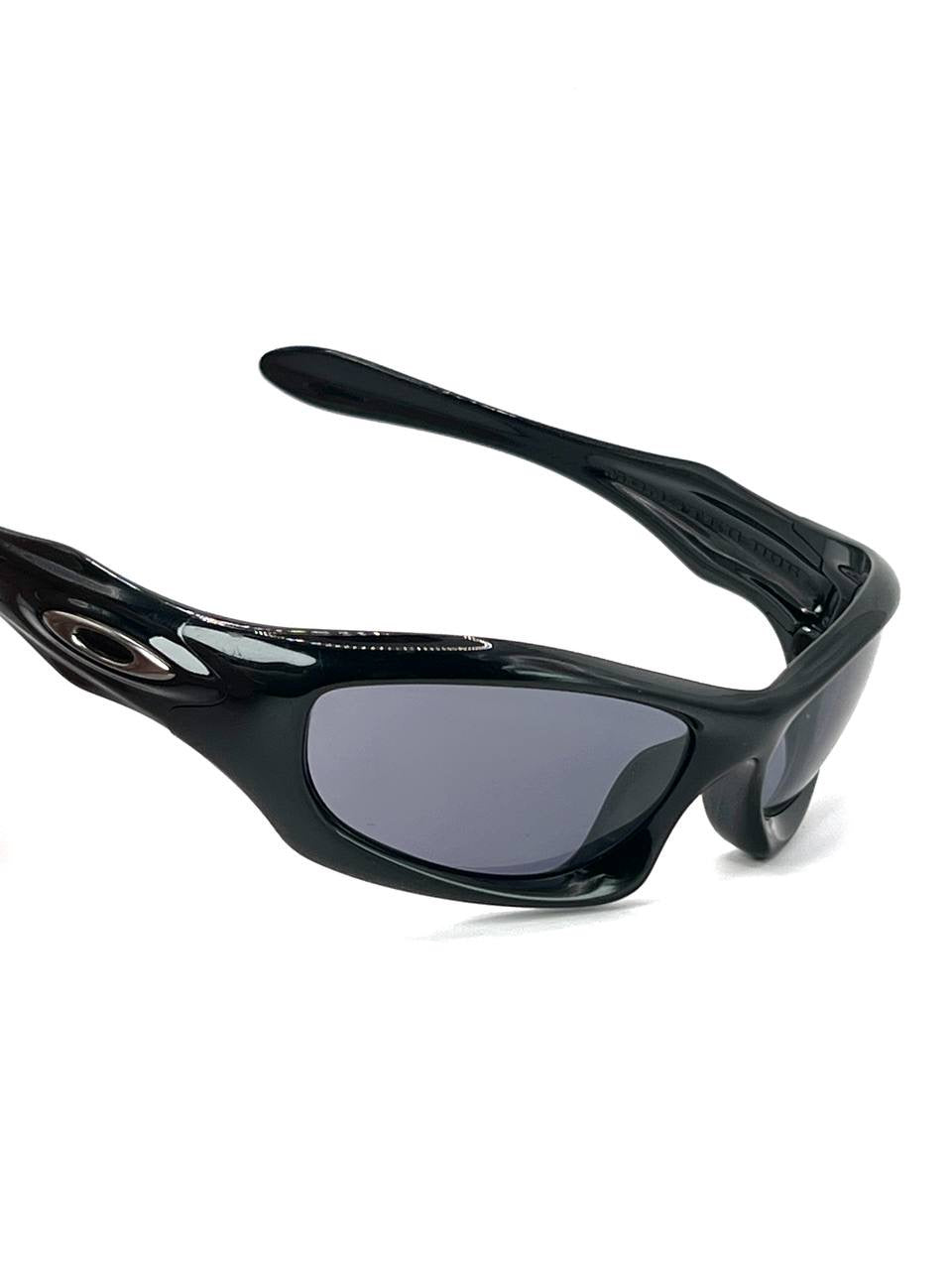 2003 Vintage Oakley Monster Dog Polished Black / Grey Sunglasses