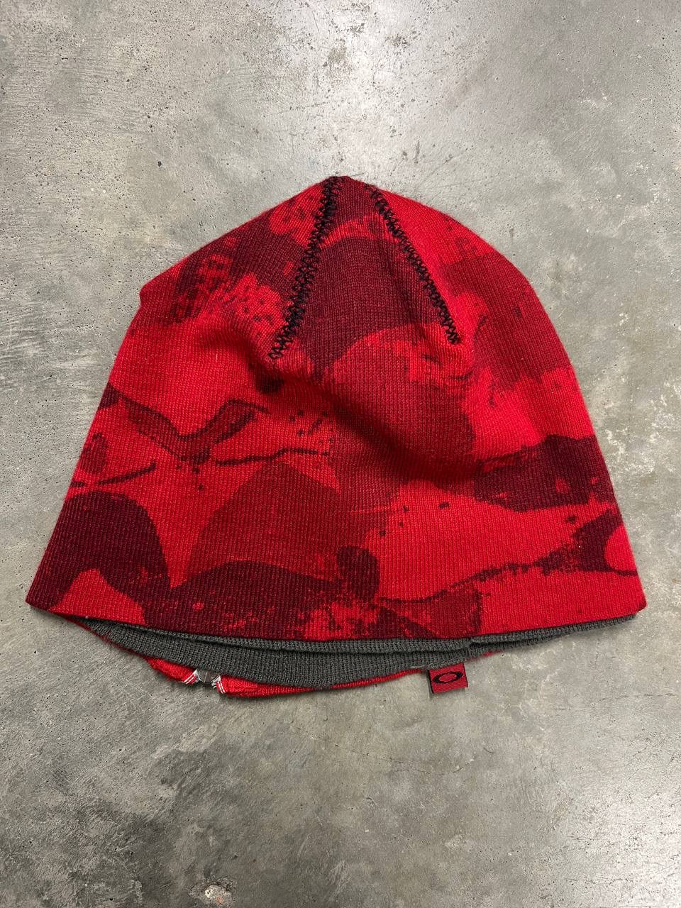 00s Vintage Oakley Double Layer Camo Beanie Hat