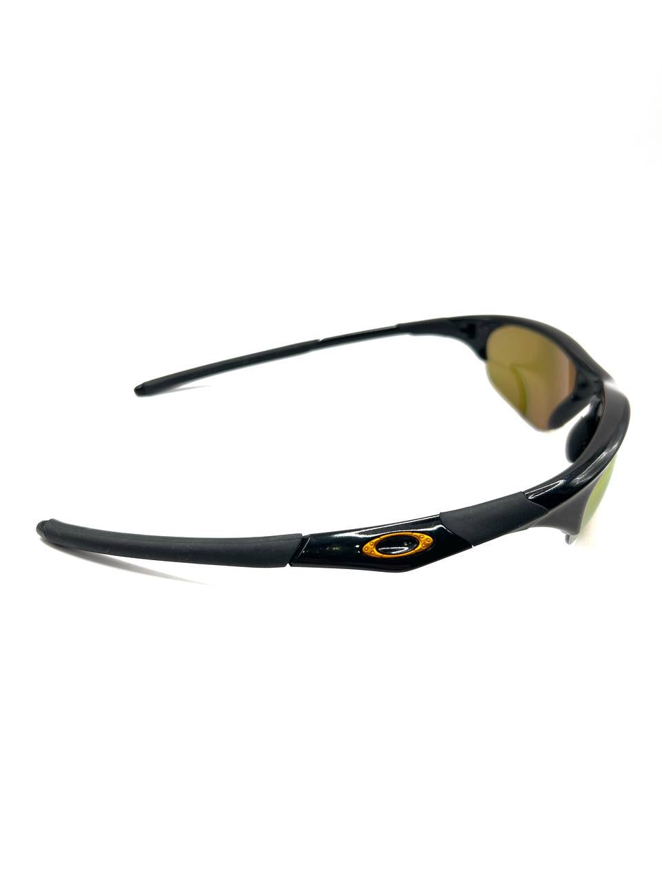 2002 Vintage Oakley Half Jacket Jet Black / Fire Iridium Sunglasses
