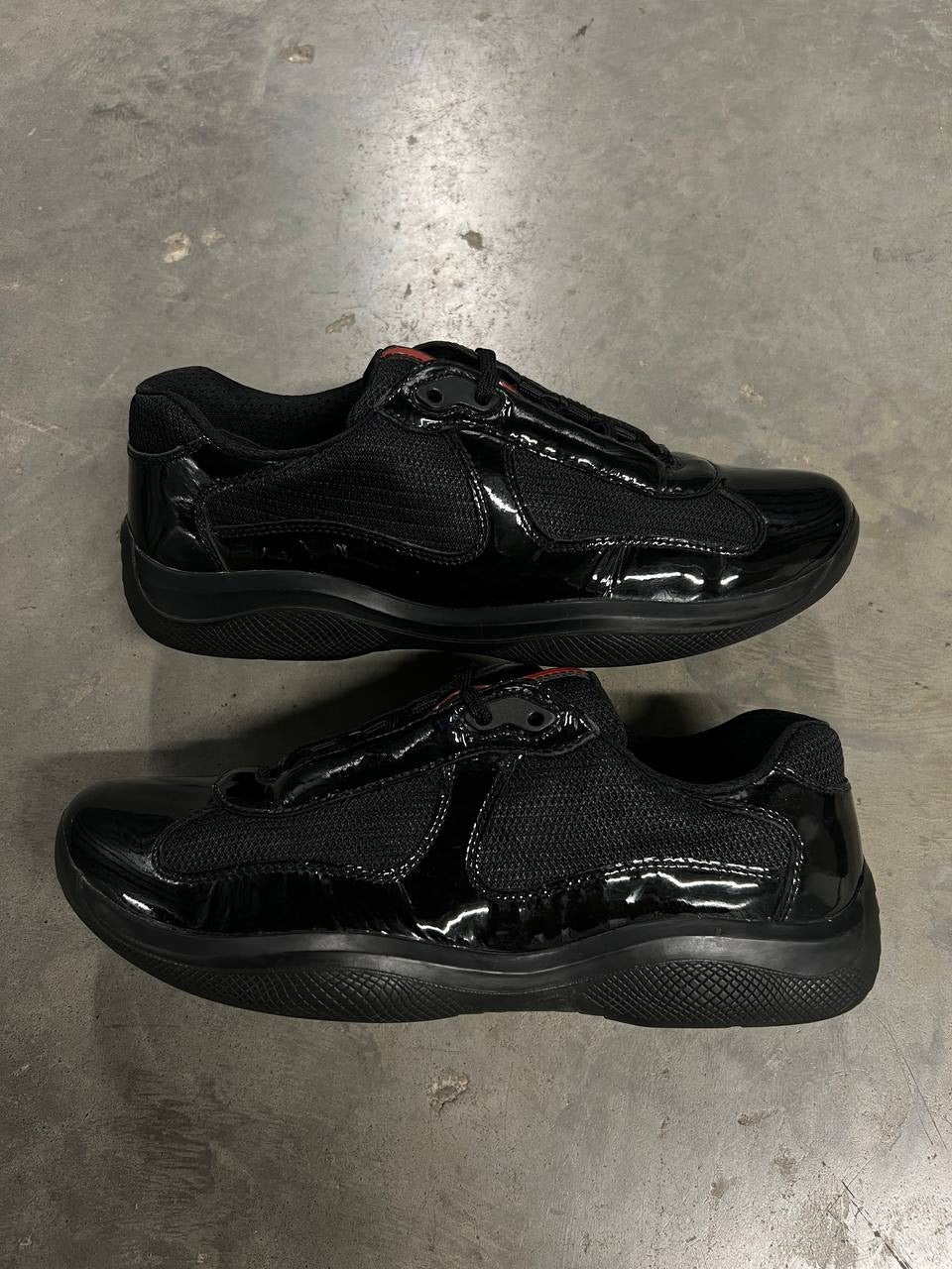 Vintage Prada American Cups Black Gloss Shoes