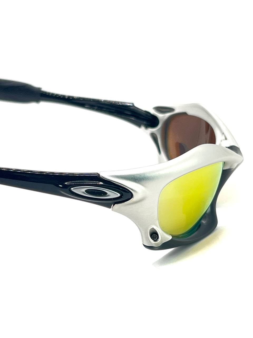 2003 Vintage Oakley Splice FMJ 5.56 - Polished Black Fire Iridium Sunglasses