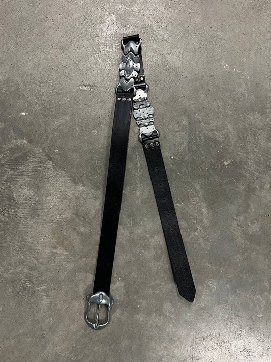 00s Vintage Oakley Small Connector Leather Belt