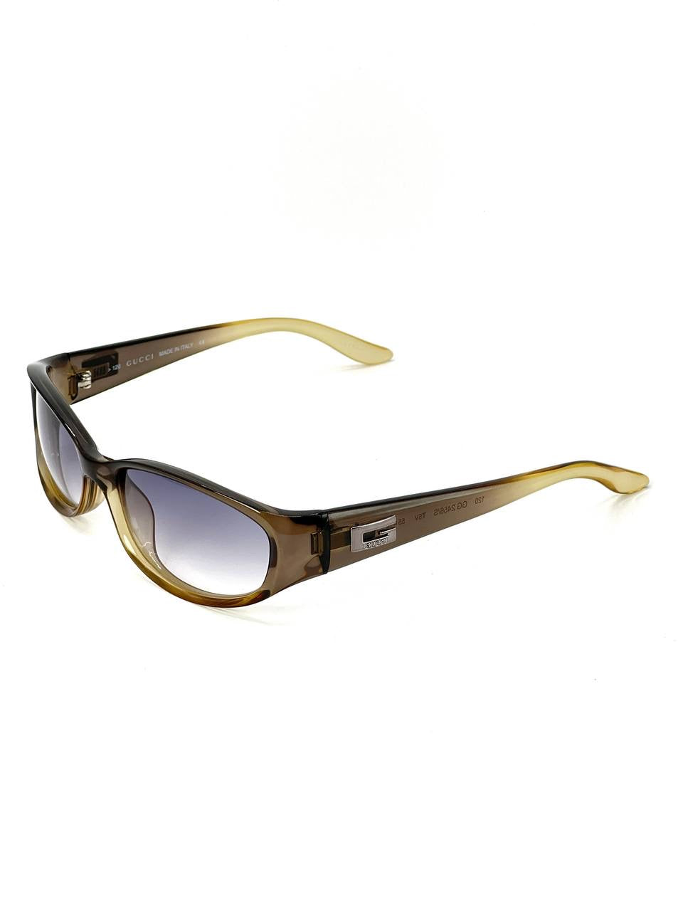 00s Vintage Gucci GG2456 Grey Gradient Sunglasses