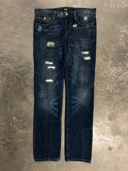 00s Vintage Dolce & Gabbana Patchwork Jeans