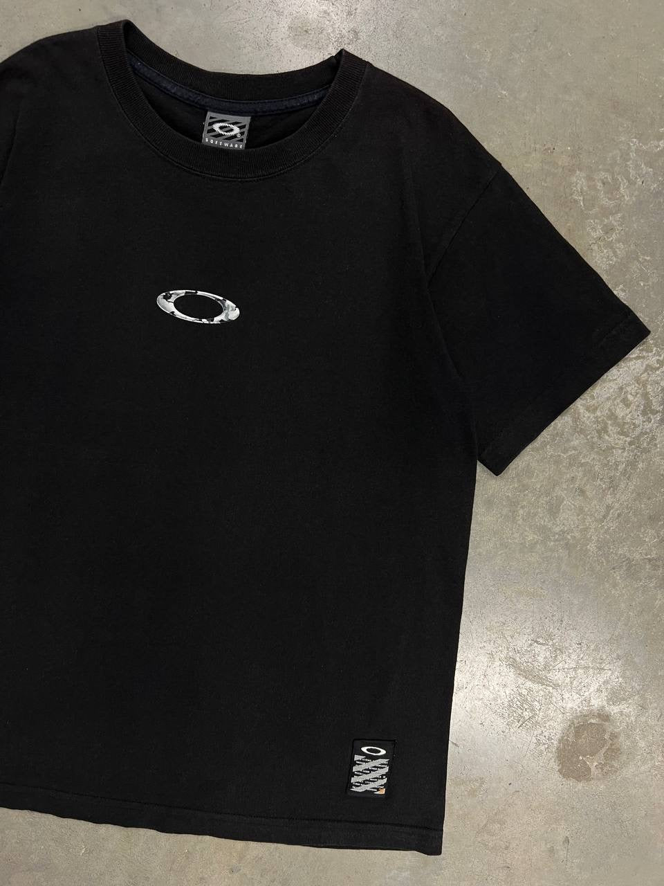 90s Vintage Oakley Software Mad Science White Camo T-Shirt