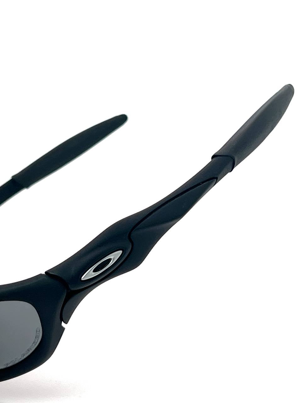 2004 Vintage Oakley Unknown Matte Black / Black Iridium Polarized Sunglasses