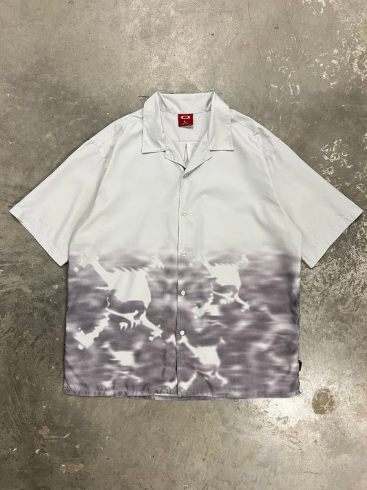 00s Vintage Oakley Motion Skull Shirt