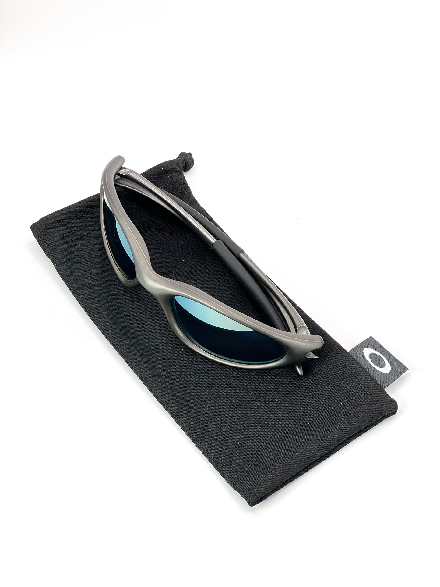 1998 Vintage Oakley Minute FMJ Gunmetal / Emerald Iridium Sunglasses