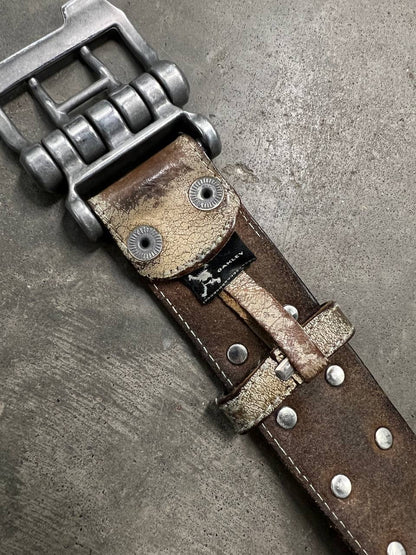 00s Vintage Oakley Leather Belt