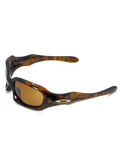 2004 Vintage Oakley Monster Doggle Brown Tortoise / Bronze Sunglasses