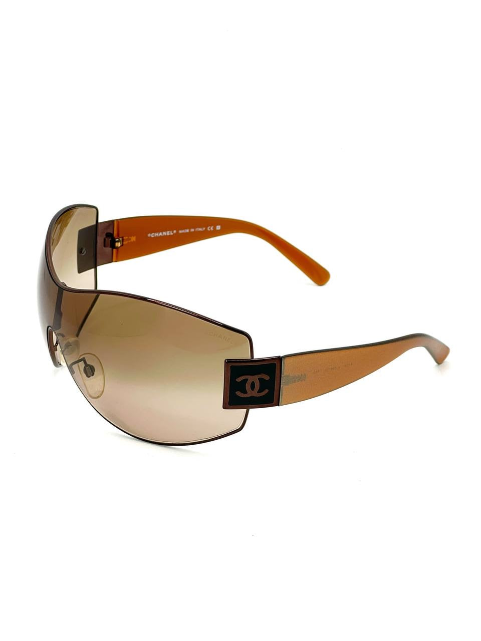 2000s Vintage Chanel 4114 Brown Sunglasses