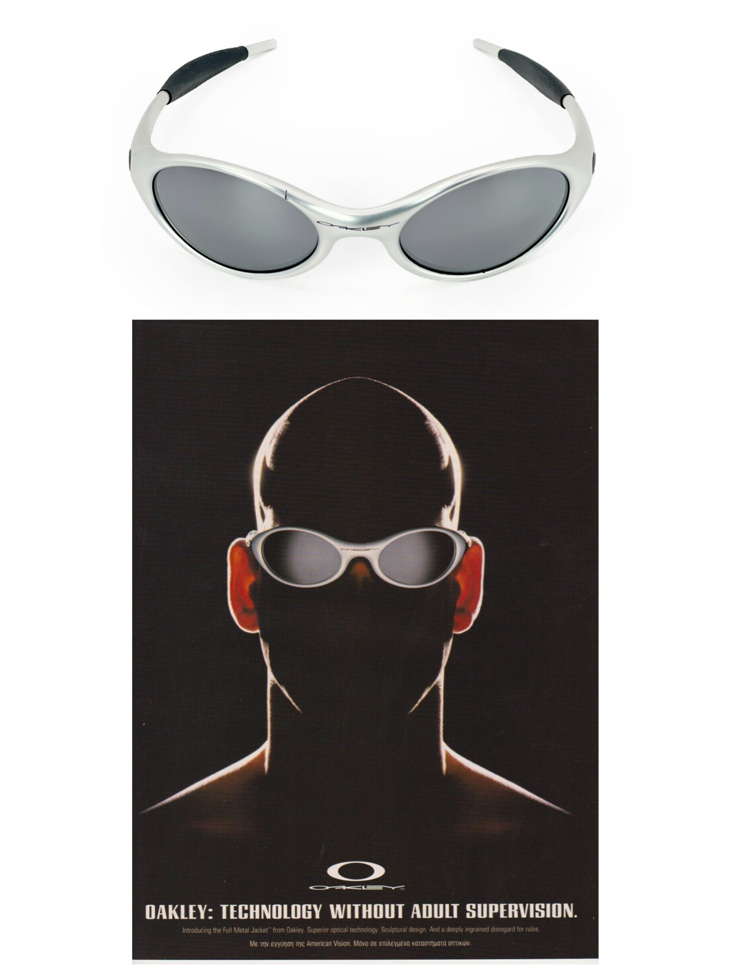 1999 Vintage Oakley New Eye Jacket FMJ 5.56 / Black Iridium Sunglasses