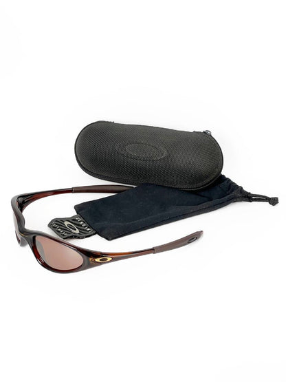 1998 Vintage Oakley Minute Gen 2 Polished Rootbeer/ VR28 Sunglasses