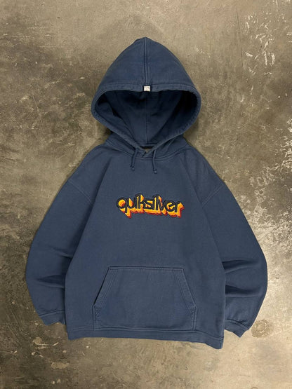 90s Vintage Quiksilver Hoodie 3D Logo