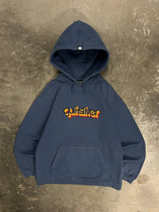 90s Vintage Quiksilver Hoodie 3D Logo