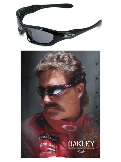 2003 Vintage Oakley Monster Dog Polished Black / Grey Sunglasses