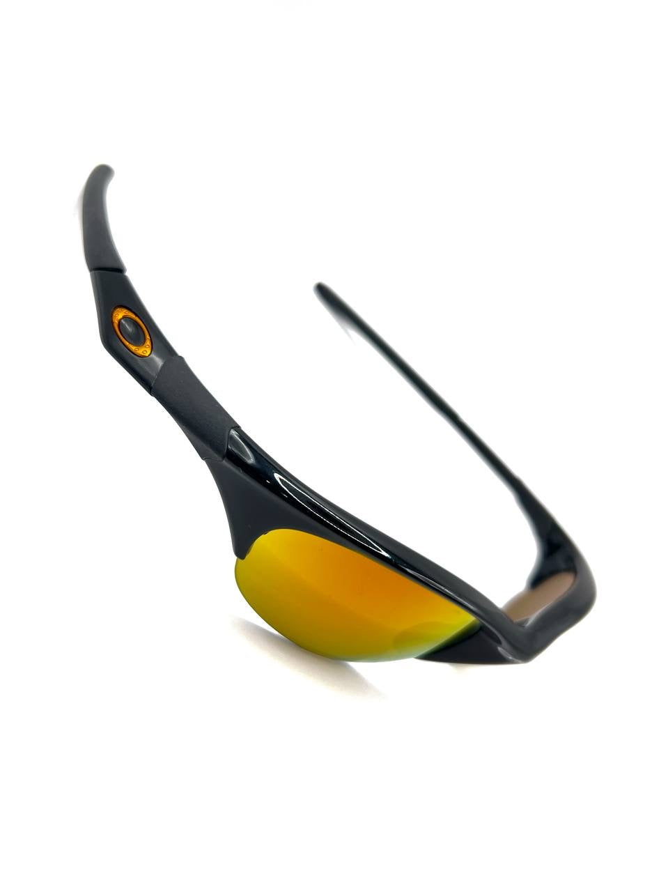 2002 Vintage Oakley Half Jacket Jet Black / Fire Iridium Sunglasses