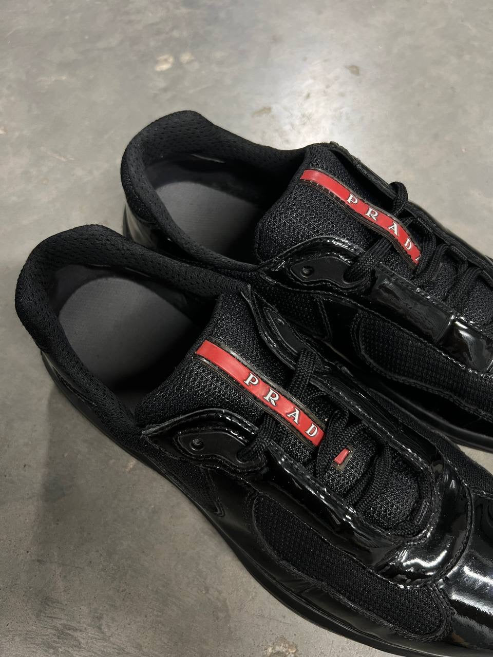 Vintage Prada American Cups Black Gloss Shoes