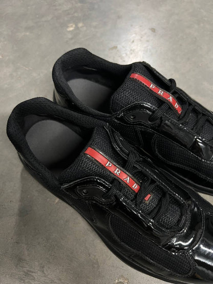 Vintage Prada American Cups Black Gloss Shoes