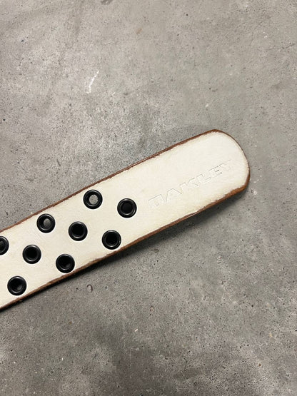 2004 Vintage Oakley Leather Skull Belt