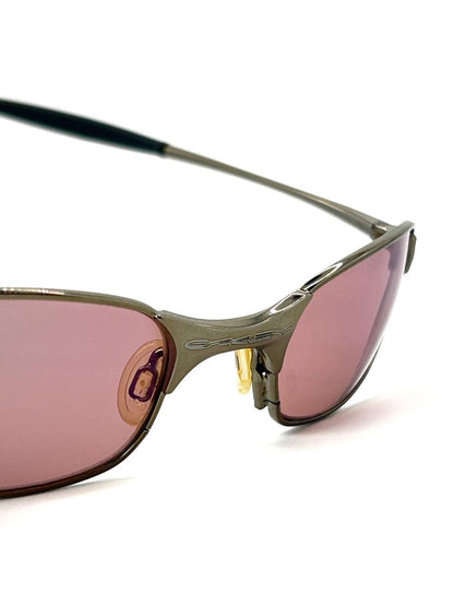 1999 Vintage Oakley Square Wire 2.0 Black Chrome / G30 Iridium
