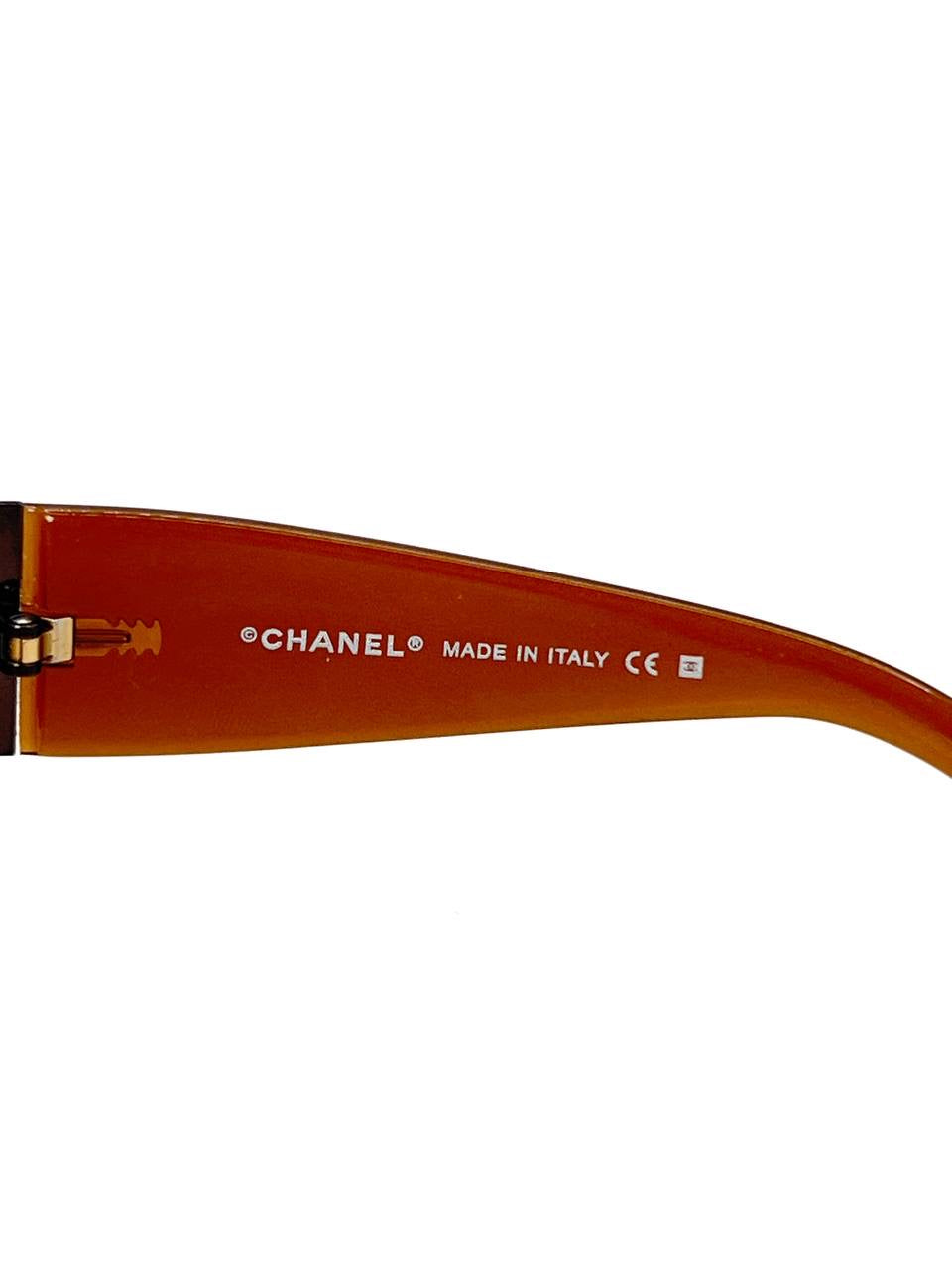 2000s Vintage Chanel 4114 Brown Sunglasses