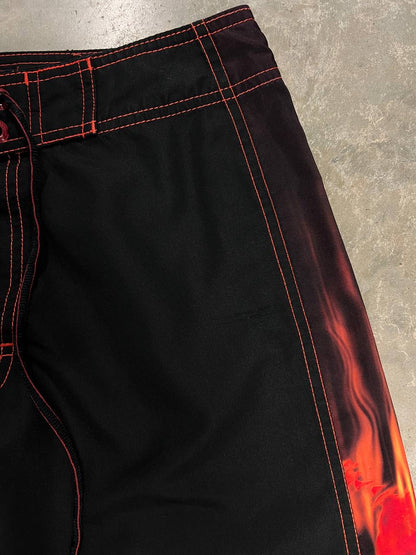 00s Vintage Oakley Skull Flame Shorts