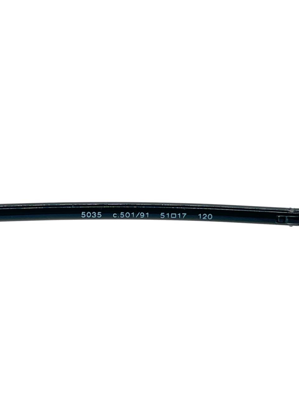 00s Vintage Chanel 5035 Black Sunglasses