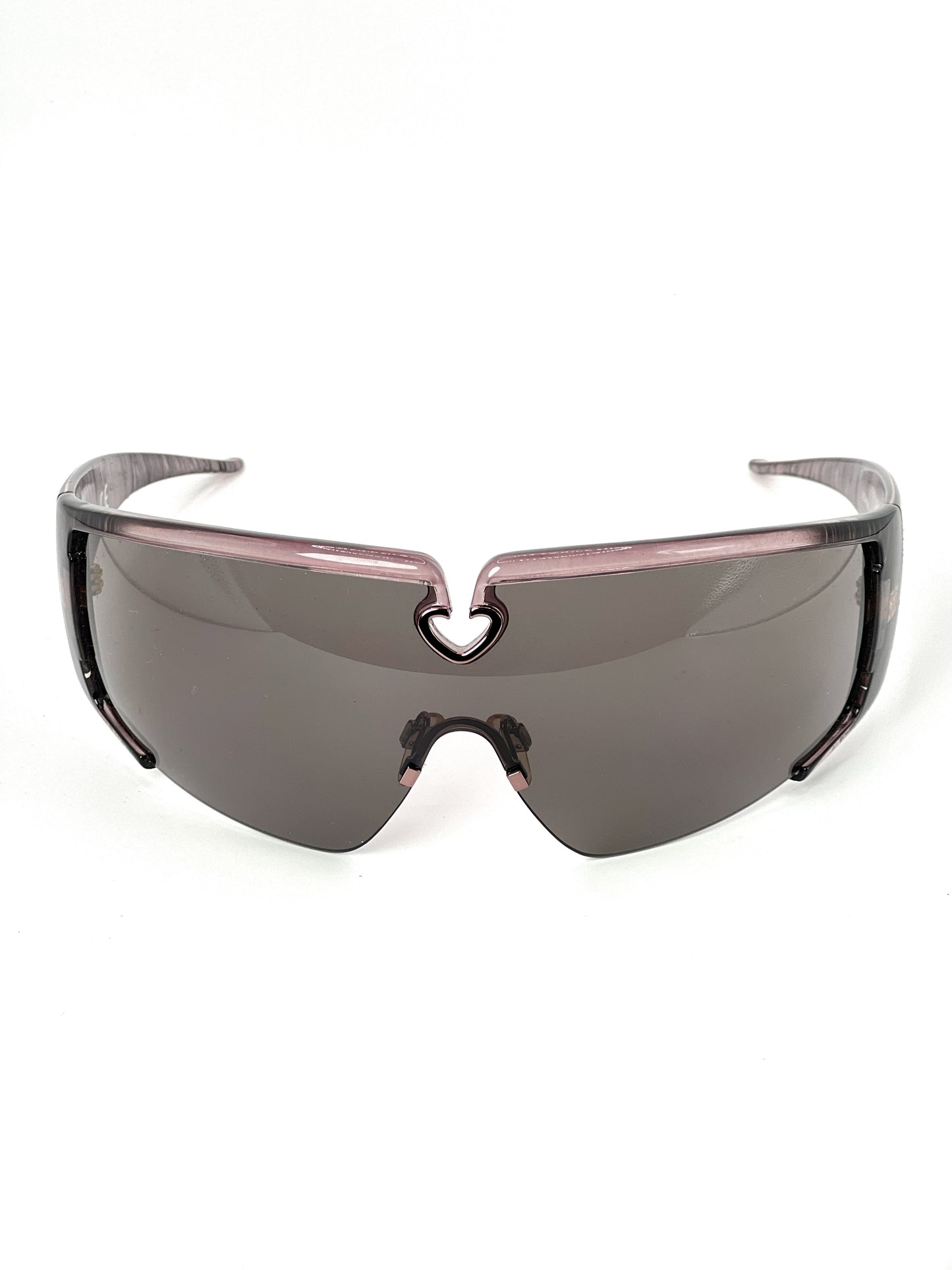 00s Vintage Just Cavalli Rhinestones Oversized Mask Sunglasses