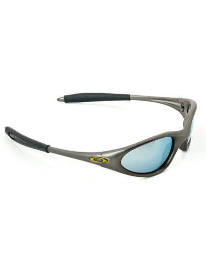 1998 Vintage Oakley Minute FMJ Gunmetal / Emerald Iridium Sunglasses