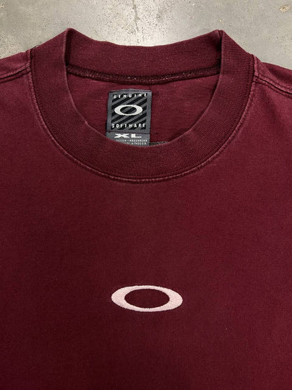 90s Vintage Oakley Software Center Logo Embroidered T-Shirt