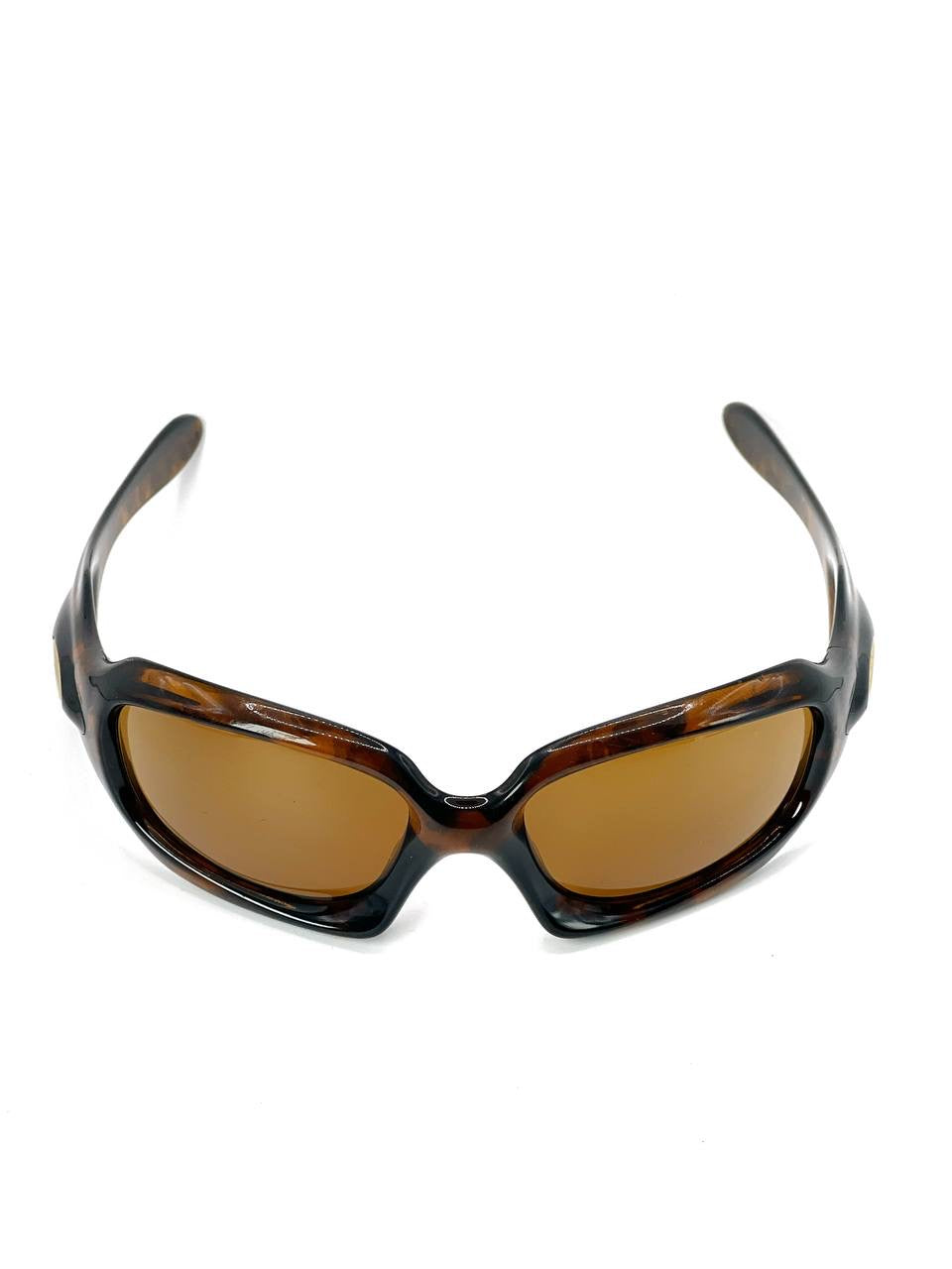2004 Vintage Oakley Monster Doggle Brown Tortoise / Bronze Sunglasses