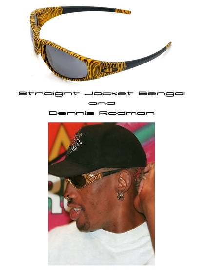 1996 Vintage Oakley Straight Jacket Yellow / Black Iridium Sunglasses