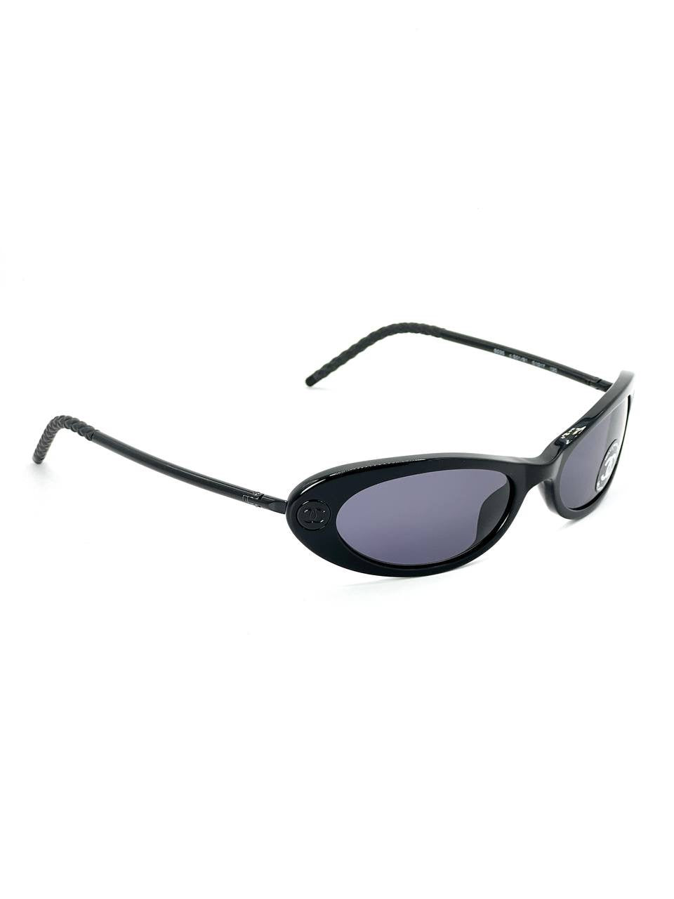 00s Vintage Chanel 5035 Black Sunglasses