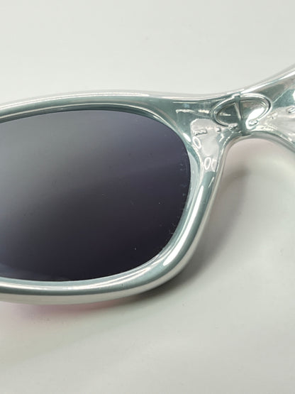 1998 Vintage Oakley Minute White Chrome / Red Iridium Sunglasses