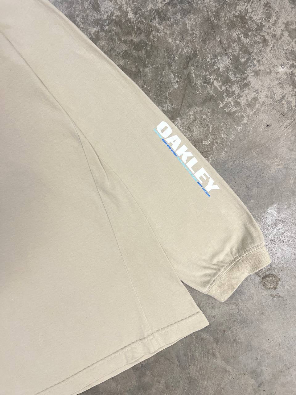 00s Vintage Oakley ロンT OAKLEY 00s ペンキ スプラッシュ ロゴ刺繍 ロンT オークリー 90s